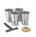 Сет чаши за пикник Black+Blum, нерѓосувачки челик, 500 ml, сребрена