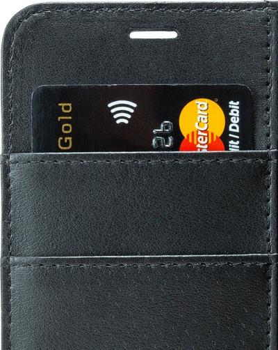 Këllëf portofol Screenor Smart për Galaxy Xcover 5, eko lëkurë, i zi