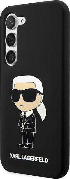 Kapak telefoni Karl Lagerfeld Silicone NFT Ikonik për Samsung Galaxy S23, silikon, NFC, i zi