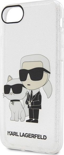 Kapak telefoni Karl Lagerfeld KLHCI8HNKCTGT, iPhone SE 2022 SE 2020 8 7, hardcase transparent me shkëlqim