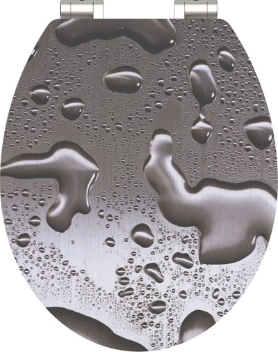 Ulcë tualeti SCHÜTTE High Gloss, MDF, mbyllje soft close, gri çelik