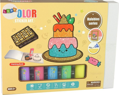 Set ngjitësish për dritare Leantoys Glitter, 8 ngjyra, për kalamaj