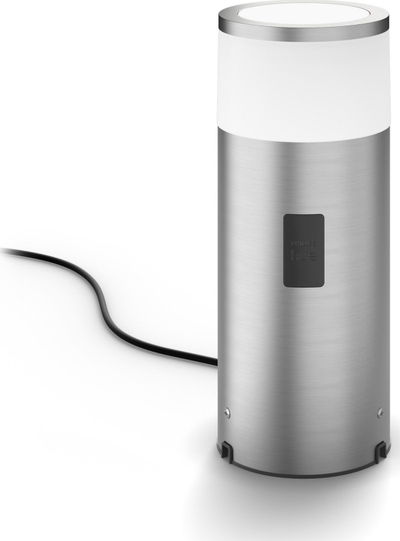 Lampë kopshti Philips Hue Calla Pillar Extension, 25.2cm, White & Color Ambiance, ngjyrë argjendi