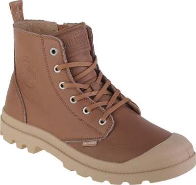 Këpucë Palladium Pampa Zip Lth Ess M 76888-254-M, lëkurë natyrale, shollë gome, kafe