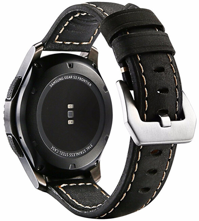 Rrip për orë të mençur 4wrist Samsung Galaxy Watch, i zi, 22 mm