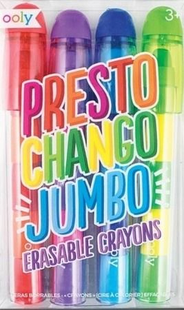 Set bojërash Ooly Presto Chango Jumbo, fshirëse, set me 4 copë, shumëngjyrëshe