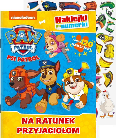 Libër me aktivitete PAW Patrol Stickers by Numbers Pjesa 5, me ngjitëse, shumëngjyrësh