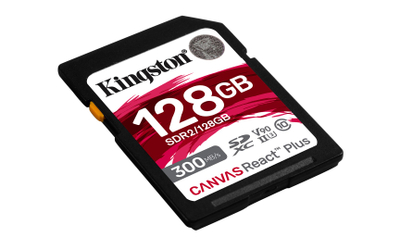 Kartë memorie Kingston Canvas React Plus SDXC, 128GB, Class 10