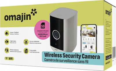 Kamerë sigurie Omajin wireless, Wi-Fi, pa tela, e bardhë