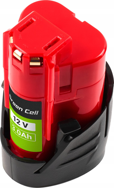 Bateri për vegla Green Cell B3 GC-PTML12V3, 12V, 3Ah, e zezë