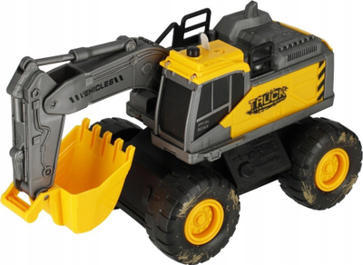 Lodër eskavator Mega Creative 524597, me shty dhe kthe, me drita dhe zë, verdh e zezë