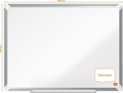 Tabla magnetike Nobo Premium Plus, enamel, 60x45 cm, e bardhë
