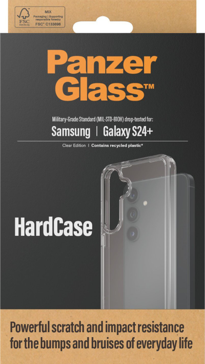 Maskë mbrojtëse PanzerGlass HardCase Samsung Galaxy S24 Plus, polikarbonat dhe TPU, transparente