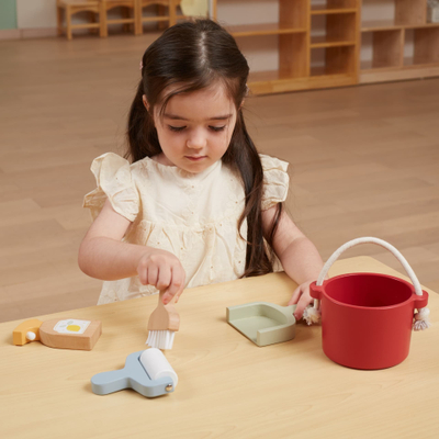 Set pastrimi për fëmijë Viga Cleaning Set, me kovë dhe aksesorë, shumëngjyrësh