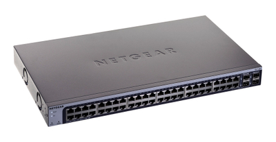 Switch rrjeti NETGEAR GS748Tv6, 48 porta Gigabit, i menaxhueshëm L2 L3 L4, i zi gri
