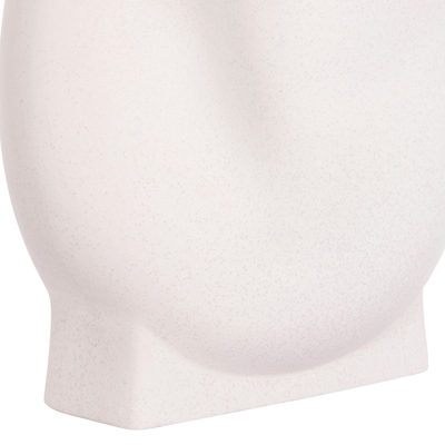Dekor tavoline qeramike Glaze 26x14x25Hcm (HM4610.01), bardhë