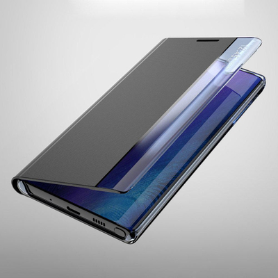 Kapak telefoni Clear View New Sleep Case për Samsung Galaxy A03s, me kapak dhe me këmbë mbajtëse, rozë