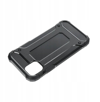 Mbështjellëse e blinduar Armor për Xiaomi Redmi Note 14 4G, dy shtresa, kundër goditjeve, e zezë