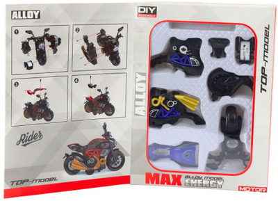 Lodër motor diy me hekur, model 1:14, me e montu vetë, blu