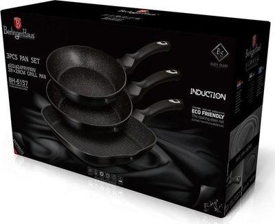 Set tiganë Berlinger Haus, 3 copë, të zi