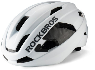 Helmetë biçiklete Rockbros LK-15 Carbon Fiber, 58-62cm, për rrugë, e bardhë