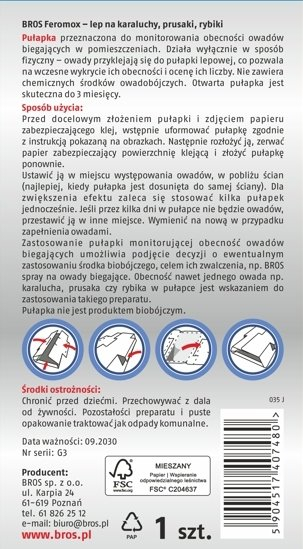 Kurth ngjitës insektesh Bros Feromox, për buburreca dhe insekte zvarritëse, 1 copë