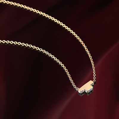 Qafore minimaliste për femra Trussardi T-Logo, e artë