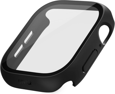 Mbulesë Uniq Nautic për Apple Watch 42mm, mbrojtëse plastike me xham, e zezë