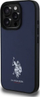 Kapak telefoni US Polo Leather Embroidered DH, për iPhone 15 Pro Max, lëkurë ekologjike, blu navy