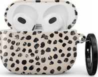 Kuti mbrojtëse Burga Almond Latte për AirPods 3, me varëse, ngjyrë bezhë me pika