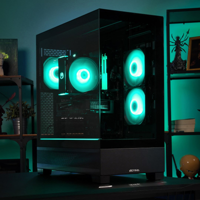Гејминг компјутер Actina AMD Ryzen 5 7600X3D, 32GB RAM, 1TB SSD, Radeon RX 9070, црн
