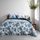 Set shtrati Douceur d'intérieur Roselia Printed, 240 x 220 cm, 100% pambuk, me lule, blu e bardhë