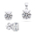Set stoli Brilio Silver SET232W - vathë + varëse