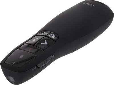Telekomandë prezantimi DELTACO, wireless, me laser pointer, e zezë