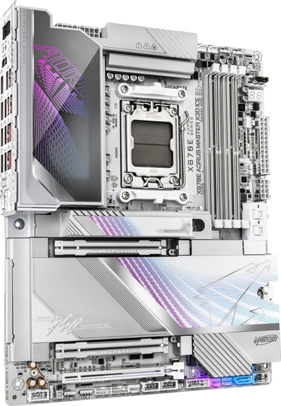 Pлоча GIGABYTE X870E AORUS MASTER X3D ICE, DDR5, PCIe 5.0, бела