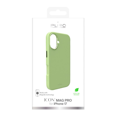 Kapak telefoni Puro ICON MAG PRO, për iPhone 17, TPU, jeshil