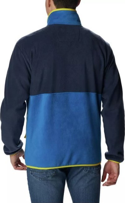 Xhaketë fleece për burra Columbia Back Bowl Full Zip, me zinxhir të plotë, me xhepa anës, blu