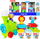 Set lodrash Fisher Price Train Dough, lokomotivë me vagona, brum formues, shumëngjyrësh