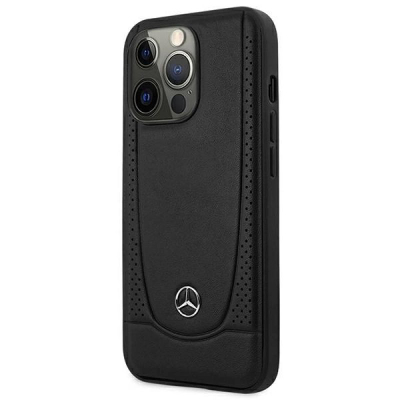 Mbështjellës telefoni Mercedes MEHCP15XARMBK, për iPhone 15 Pro Max 6.7", lëkurë, i zi