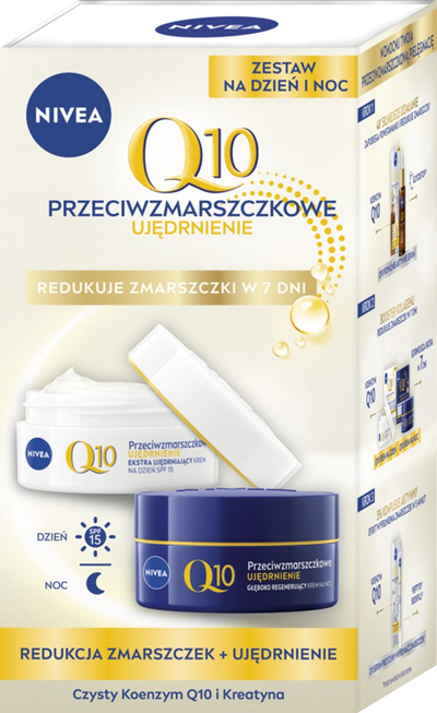 Set krem fytyre Nivea Q10 Power, ditë dhe natë, anti-rrudhë, 2x50ml