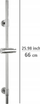 Shufër mbajtëse dushi Wenko Basic, 66 cm, çelik inox, gri