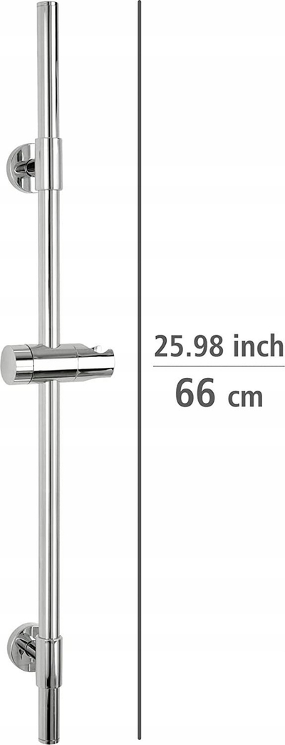 Shufër mbajtëse dushi Wenko Basic, 66 cm, çelik inox, gri