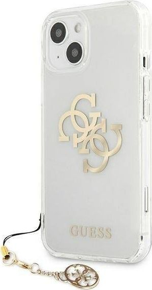 Mbështjellës Guess GUHCP13SKS4GGO, për iPhone 13 Mini 5.4", hardcase transparent, ngjyrë ari