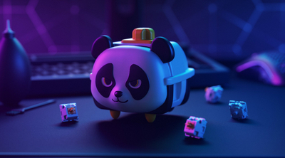 Figurinë lodër Glorious Panda, vinyli, për koleksion, shumëngjyrëshe