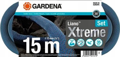 Set zorrë kopshti Gardena Liano XTREME, 1/2" 12.5mm, 15m, blu