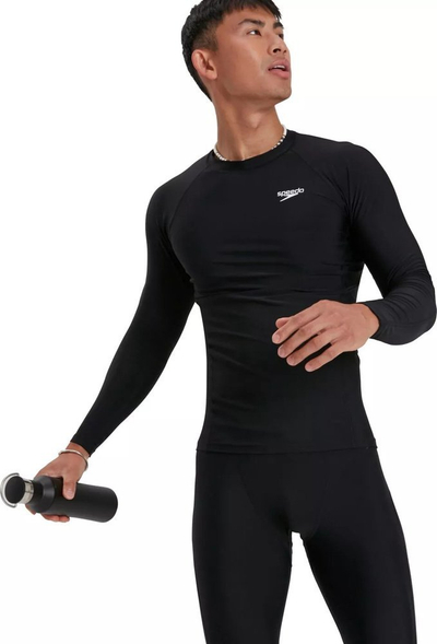 Bluzë noti Regatta Sun Protection Top, me mëngë t'gjata, UPF40+, e zezë bardhë