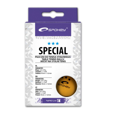 Toptha pingpongu Spokey Special 81877, set 6 copë, ngjyrë portokalli
