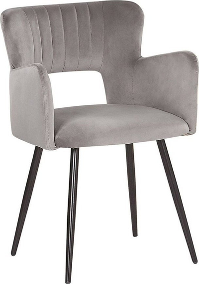 Set me 2 karrige ngrënieje SANILAC Velvet, metal, gri