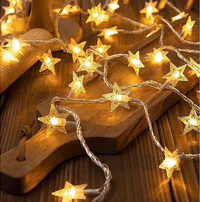 Инсталација со ЛЕД светилки Christmas Snowflake Star, 6m, 40 светилки, бела светлина