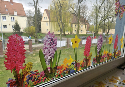 Set dekorimi Teka Spring Flowers Daffodils, 3 copë, shumengjyresh